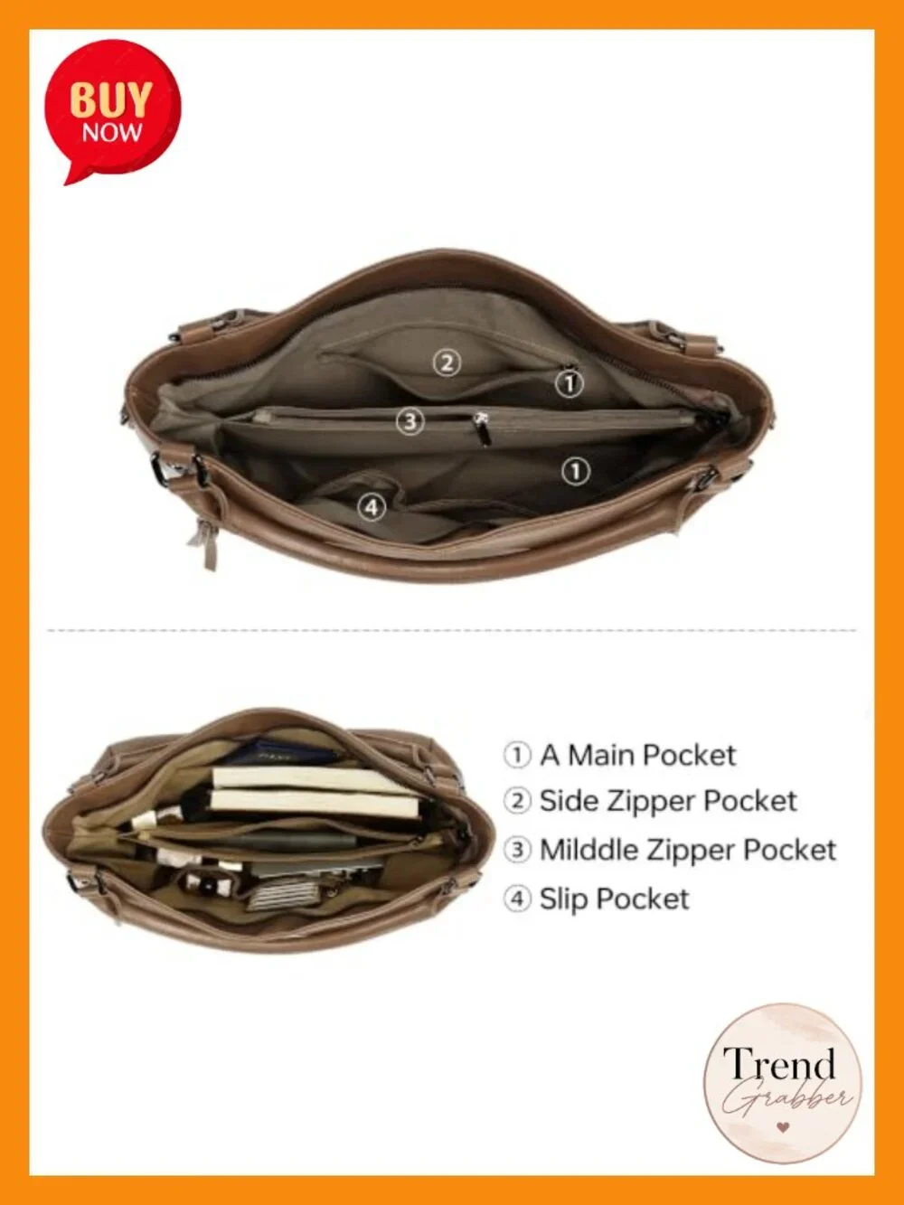 2 Piece Work Hobo Tote Laptop Crossbody Bag with Clutch Wallet